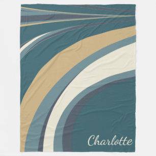 Cobertor De Velo Arte mármore na moda-Abstrato no teal personaliza