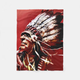 Cobertor De Velo Arte original "Chefe Nez Perce" nativa
