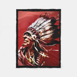 Cobertor De Velo Arte original "Chefe Nez Perce" nativa
