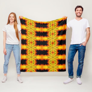 Cobertor De Velo Arte-Padrão abstrato Amarelo E Castanho