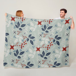 Cobertor De Velo Arte Popular Floral Escandinava Padrão Sem Costura