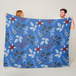 Cobertor De Velo Arte Popular Floral Escandinava Padrão Sem Costura
