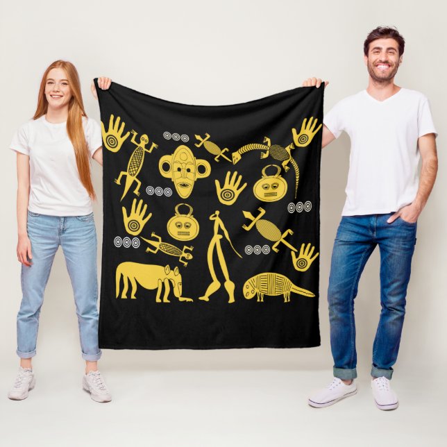 Cobertor De Velo Arte tribal abstrato africana (In Situ)