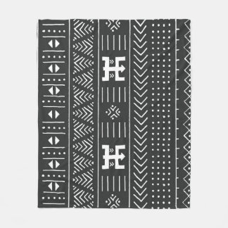 Cobertor De Velo Arte Tribal Africana: Preto Geométrico e Branco