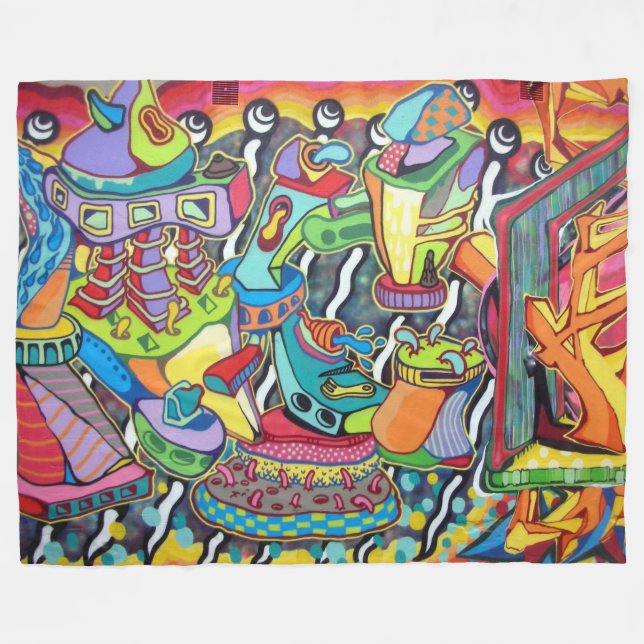 Cobertor De Velo Arte Urbana 1. (Frente (Horizontal))
