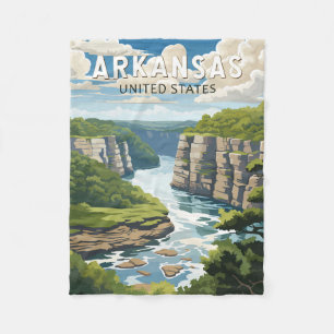 Cobertor De Velo Arte Vintage Viagem Arkansas