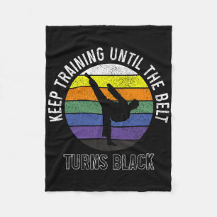 Cobertor De Velo Artes Marciais Belt Negro Jiu Jitsu Taekwondo Kara