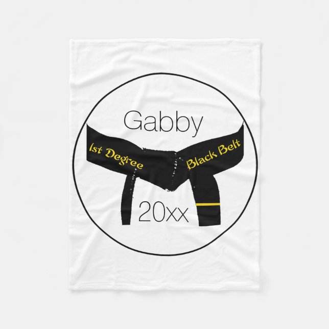 Cobertor De Velo Artes Marciais Cinturão Preto De 1 rua Grau (Frente)