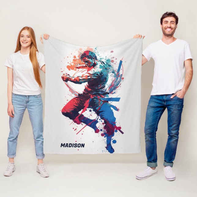 Cobertor De Velo Artes marciais de nome personalizado (In Situ)