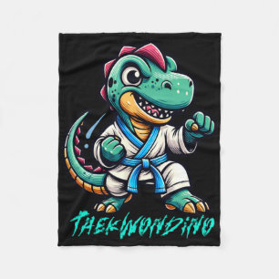 Cobertor De Velo Artes Marciais Engraçadas Karatê Taekwondo Dino An