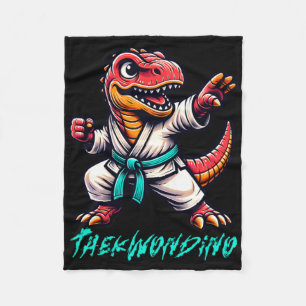 Cobertor De Velo Artes Marciais Engraçadas Karate Taekwondo Dino An