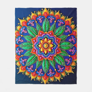 Cobertor De Velo Artesanato Vibrante de Mandalas