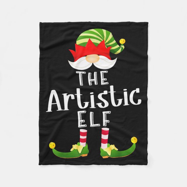 Cobertor De Velo Artistic Elf Group Christmas Funny Pajama Party  (Frente)
