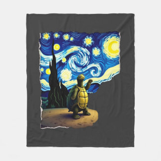Cobertor De Velo Artistic Turtle Shirt  Starry Night Turtle (4)