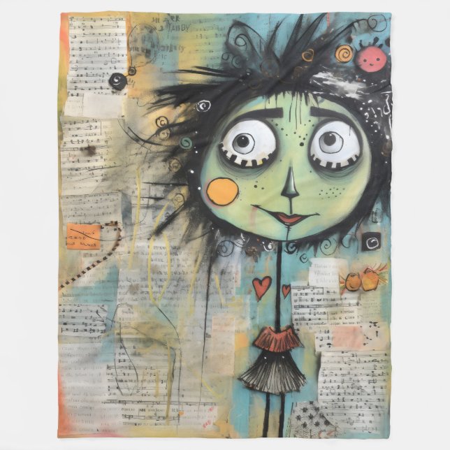 Cobertor De Velo ArtLady 13 Encantada e angustiada (Frente)