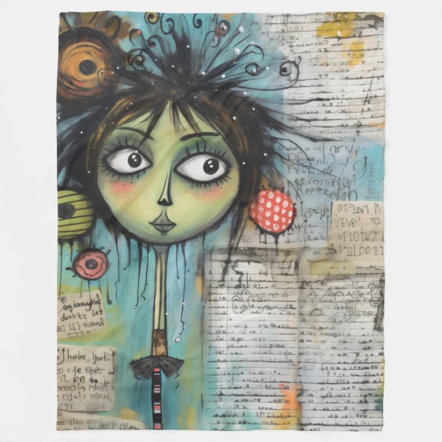 Cobertor De Velo ArtLady 20 Encantada e angustiada (Frente)