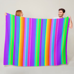 Cobertor De Velo Artrite multicolorido criativa e brilhante listrad