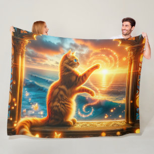 Cobertor De Velo Artsy Cat