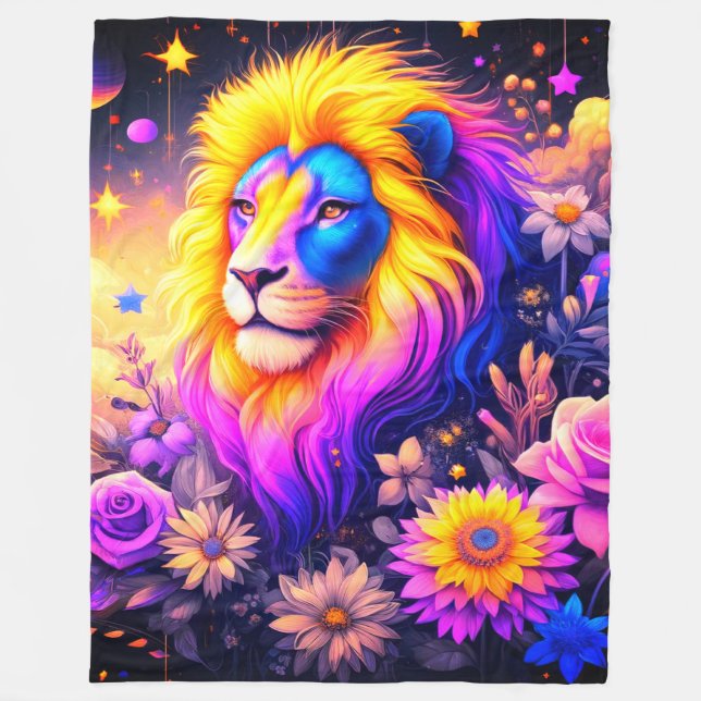 Cobertor De Velo Artsy Lion (Frente)