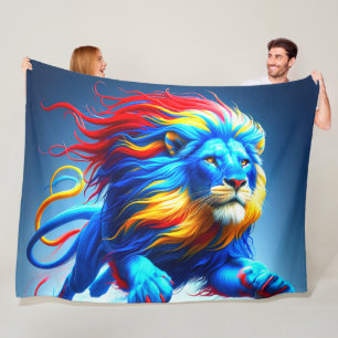 Cobertor De Velo Artsy Lion