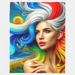 Cobertor De Velo Artsy Woman