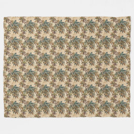 Cobertor De Velo Arty Watercolor Coconut Palm
