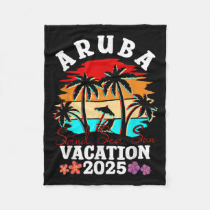 Cobertor De Velo Aruba Trip 2025 Funny Cousin Friends Summer Beach