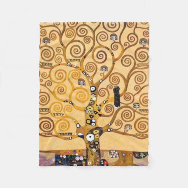 Cobertor De Velo Árvore da Vida Gustav Klimt (Frente)
