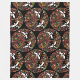 Cobertor De Velo árvore da vida negra