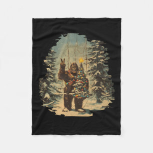 Cobertor De Velo Árvore de Natal Bigfoot Luzes Tarot Xmas Sasquatch
