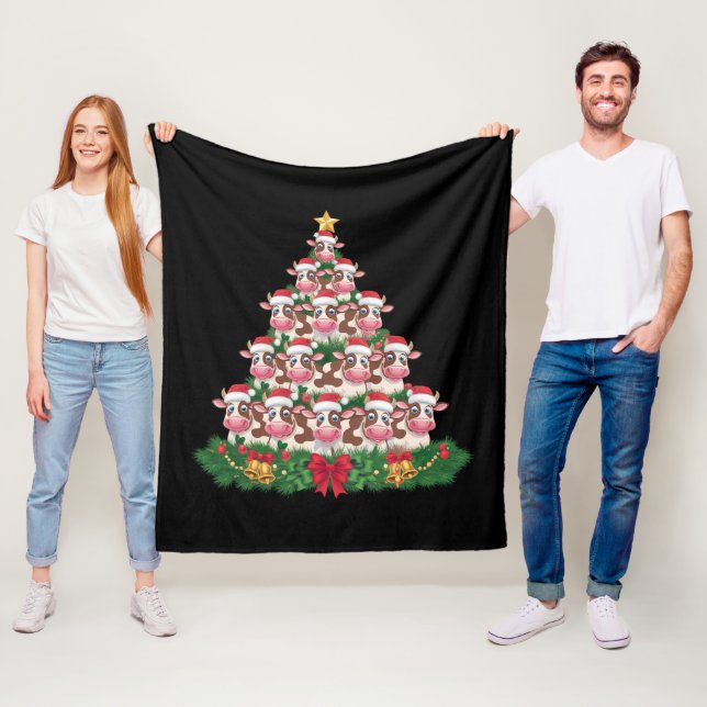 Cobertor De Velo Árvore de Natal da Vaca Piadosa Presente Amante de (In Situ)