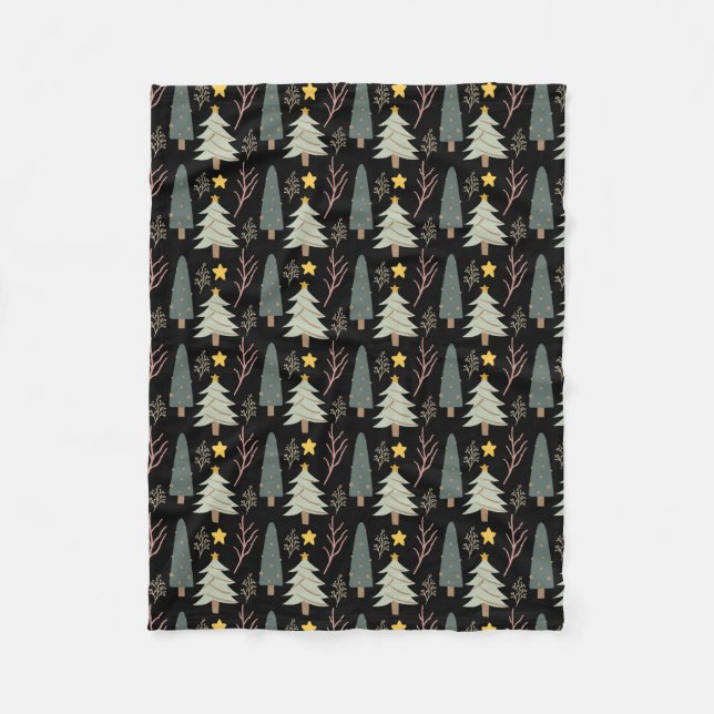 Cobertor De Velo Árvore de Natal de inverno Pais Evergreen Cozy (Frente)