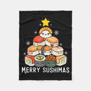 Cobertor De Velo Árvore de Natal de Sushi Fofo Rápido Para Homens A