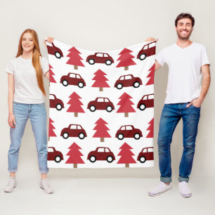 Cobertor De Velo Árvore de Natal do Carro Vermelho para Crianças