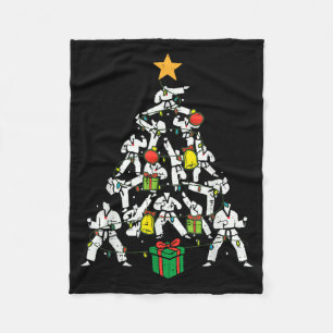 Cobertor De Velo Árvore de Natal do Taekwondo Natal Artes Marciais
