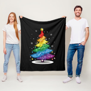 Cobertor De Velo Árvore de Natal Gay LGBT Orgulho Arco-íris Natal F
