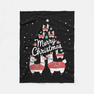 Cobertor De Velo Árvore de Natal Lama Xmas Tree Llamas