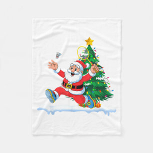 Cobertor De Velo Árvore de Natal Luzes de Santa Badminton Homens Mu