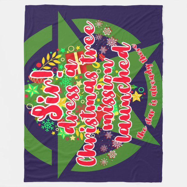 Cobertor De Velo Árvore de Natal, missão, exército (Frente)