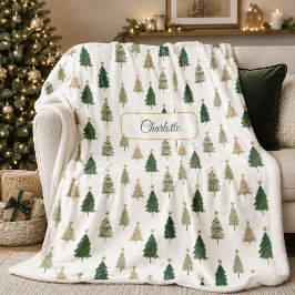 Cobertor De Velo Árvore de Natal Personalizada Minimalista Moderna