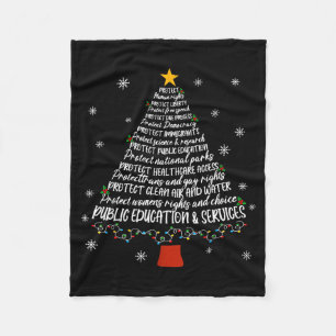 Cobertor De Velo Árvore de Natal Protege Direitos Humanos Protege L