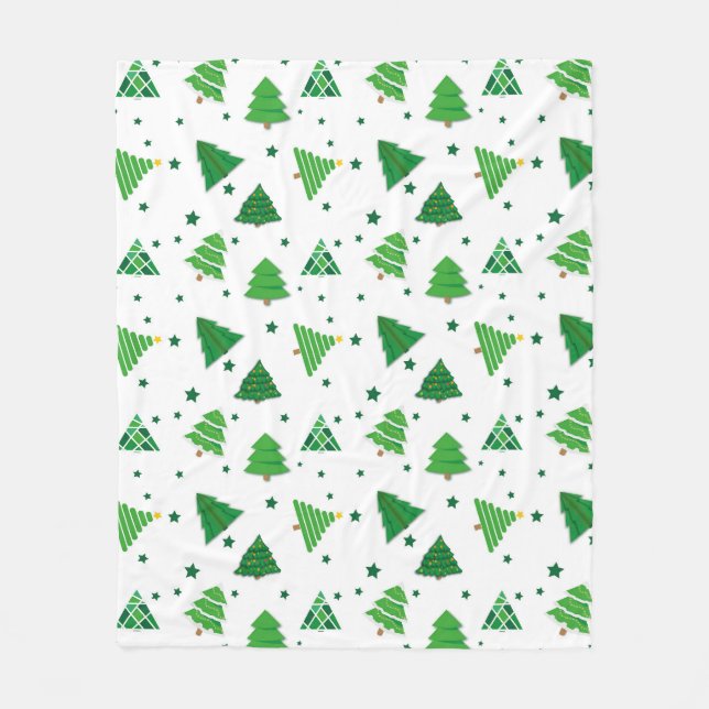 Cobertor De Velo Árvore de Natal Verde Tradicional e Bonita (Frente)