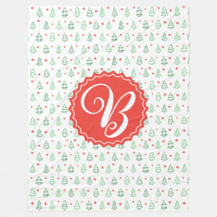 Cobertor De Velo Árvore de Natal Vermelha e Verde