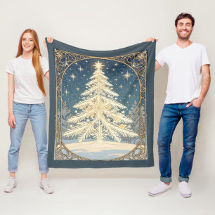 Cobertor De Velo Árvore de Natal Yule Ramificações de Floco de Neve