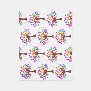 Cobertor De Velo Árvore de sensibilização do Autismo