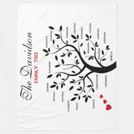 Cobertor De Velo Árvore Familiar Personalizada (20 nomes)