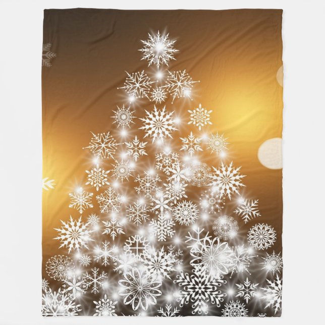 Cobertor De Velo Árvore Feliz de Natal (Frente)