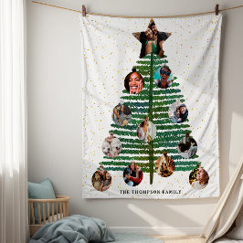 Cobertor De Velo Árvore genealógica de estrelas douradas modernas c