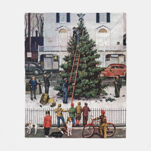 Cobertor De Velo Árvore na Praça da Cidade