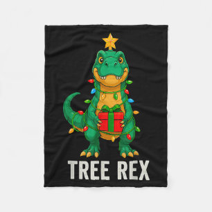 Cobertor De Velo Árvore Rex Dinossauro Engraçado Natal